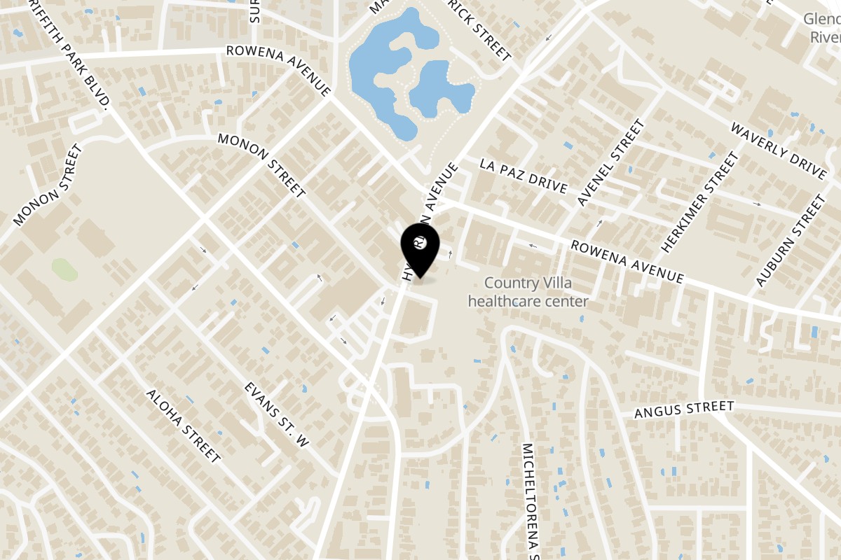 Map showing the location of What the Fish Sushi on 2804 Hyperion Ave in Los Angeles
