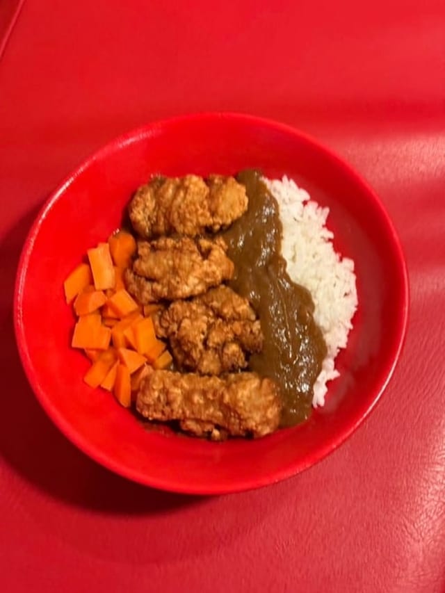 Chicken Karage Curry Sauce.