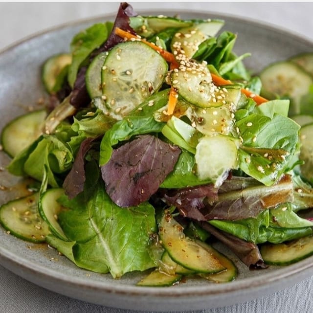Mixed Green Salad with House Dressing.