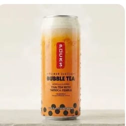 Thai Iced Tea with Tapioca Pearls.