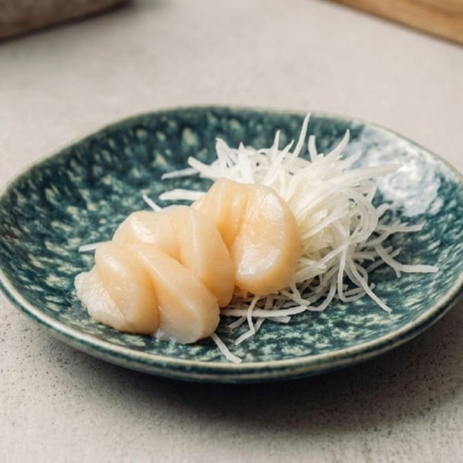 Sea Scallop Sashimi.